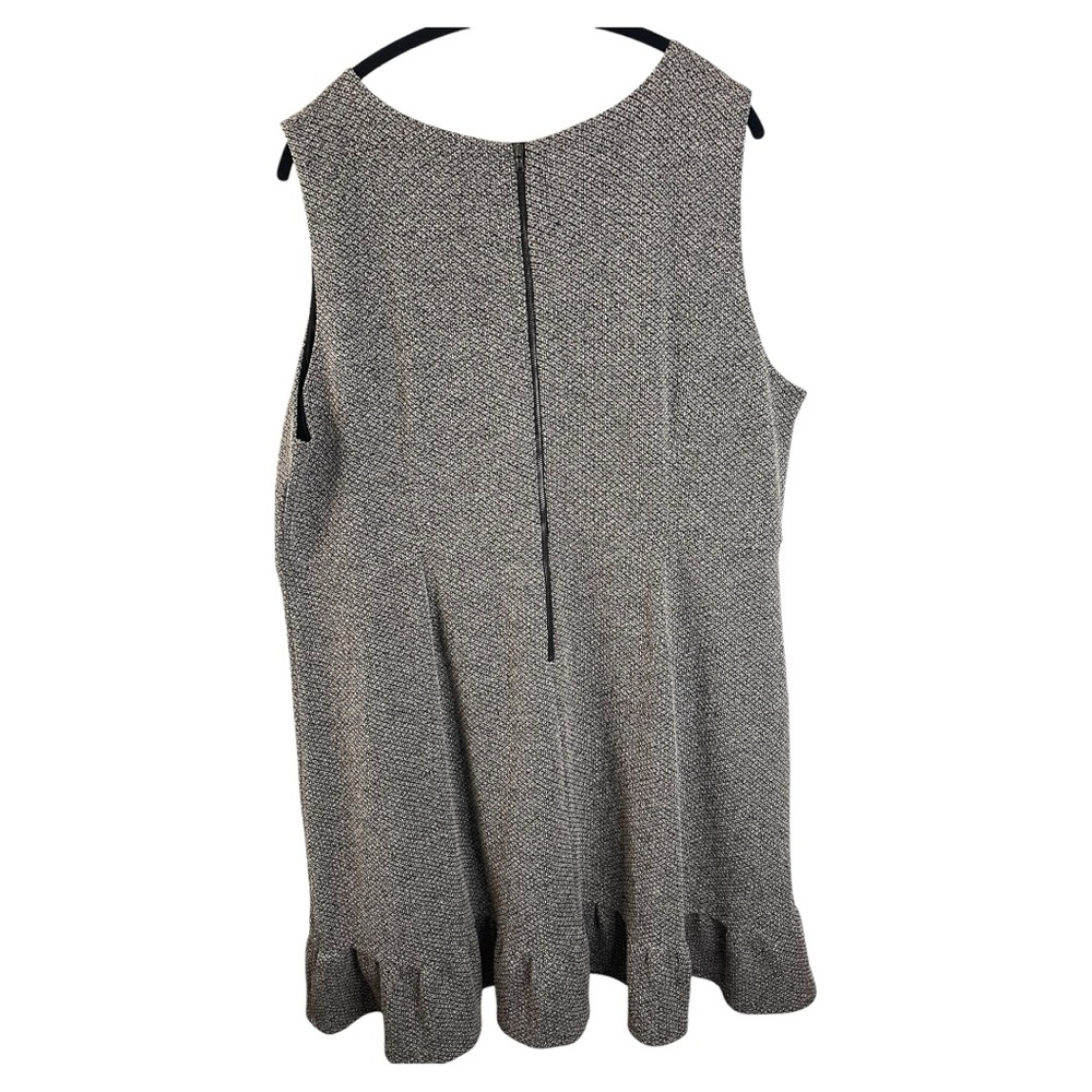 ✨ LOFT Plus Gray Textured Knit Sleeveless Flounce Dress l Size 24 l Poshmark - Picture 4 of 8